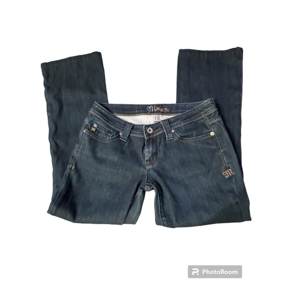 MISS ME MONTREAL plain jeans Low Rise stitched Riveted sz 28 - Picture 4 of 10